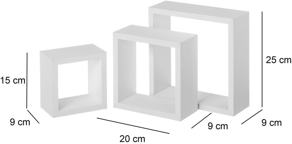 Set mit 3 MDF-Einlegeböden in Weiss