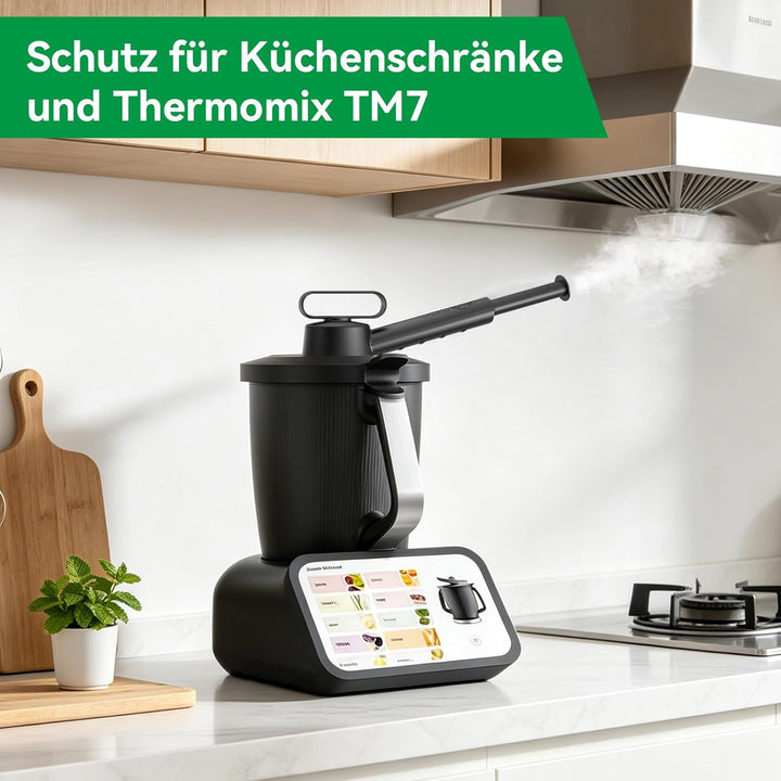 Dampfumleiter für Thermomix TM7, Dampfumleitung für Schutz Küchen Hängeschränke, 360° Drehbar, Extra