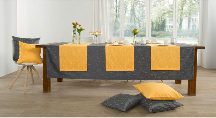 Erwin Müller Tischwäsche, Tischdecke Uni, Remscheid Taupe Grösse 150x350 cm - hochwertige Qualität m