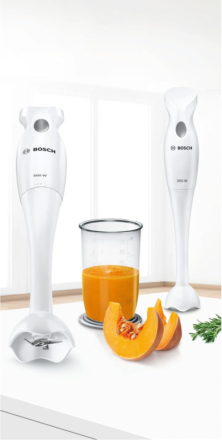 Bosch Stabmixer MSM6B150, Abnehmbarer Mixfuss, Mixbecher mit Deckel, ergonomischer Griff, leichtes G
