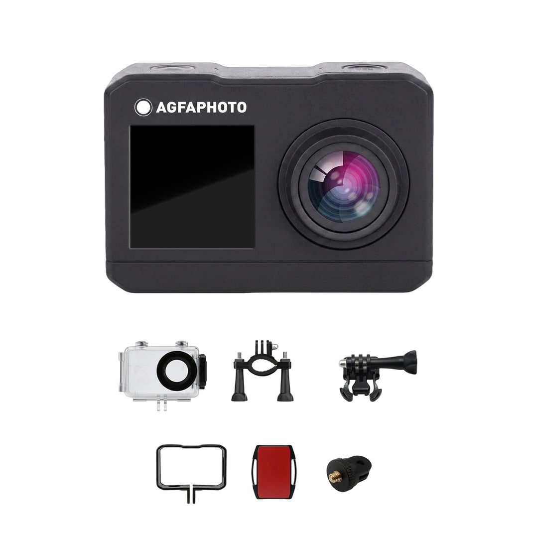 AgfaPhoto Photo Realimove AC7000 – Digital-Action-Kamera, wasserdicht 30 m (True 2,7 K, 16 MP, Dual-