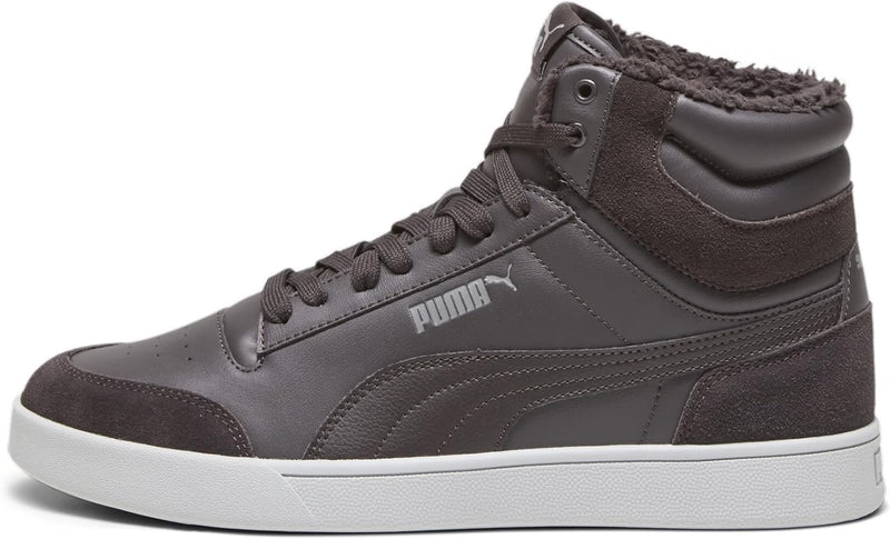 PUMA Unisex Shuffle Mid Fur Sneaker 45 EU Grau Flat Dark Gray Cast Iron Cool Light Gray, 45 EU Grau