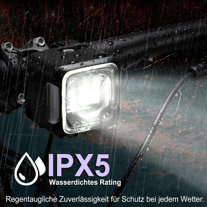 Fahrrad Frontlicht LED 30-100 Lux, Alu-Kühlkörper, 6-58V E-Bike/Fahrrad, IPX4/5, StVZO E-Bike 100lux