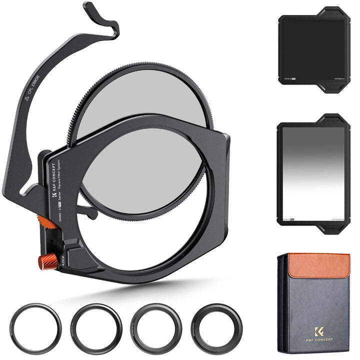K&amp;F CONCEPT Rechteckfilter Set | inkl.95mm CPL Filter+ ND1000+ GND8 Verlaufsfilter+ Filterhalter+ 4e