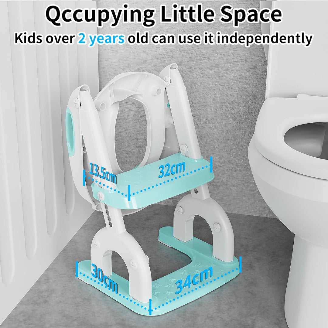 Toilettensitz Kinder mit Treppe, Upgraded WC Aufsatz für Kinder für Jungen und Mädchen, 2-in-1 Toile