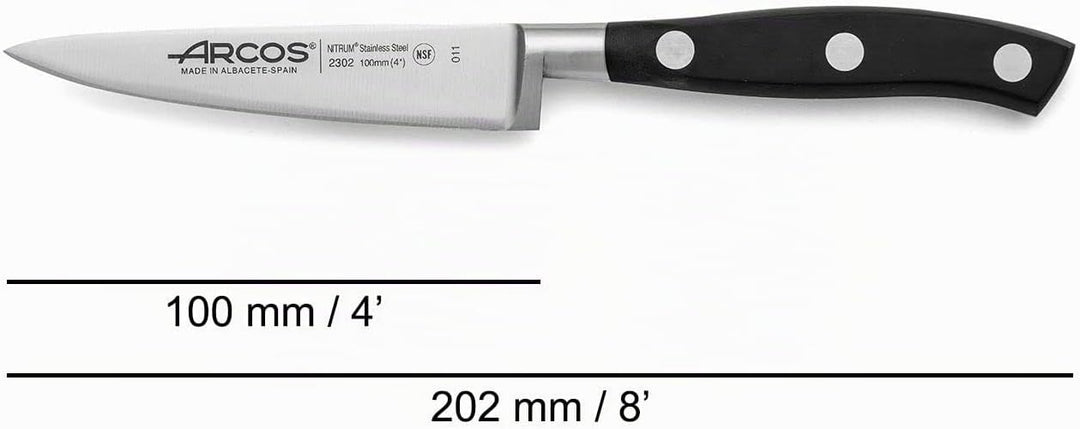 Arcos Küchenmesser-Set: 1 Schälmesser + Santoku + Chefmesser - Set für Köche mit Edelstahlklinge und