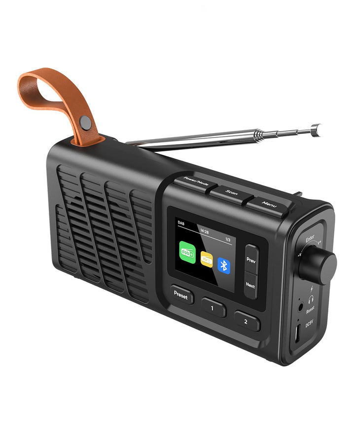 Tragbares DAB-Radio mit Bluetooth, USB wiederaufladbares FM-Radio, batteriebetriebene Digitalradios