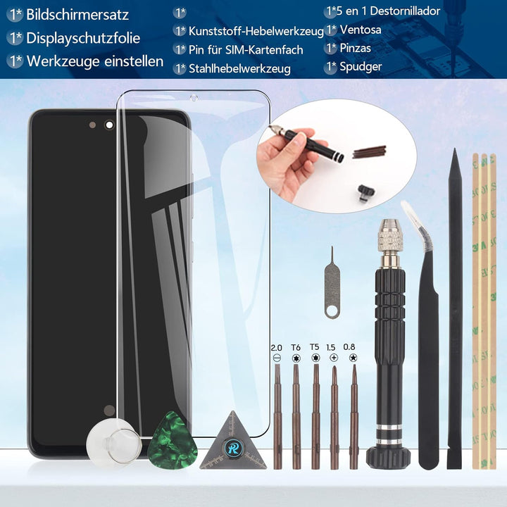 RongZy AMOLED Display für Samsung Galaxy A52 4G A525F LCD Bildschirmersatz Digitizer Touchscreen Mon