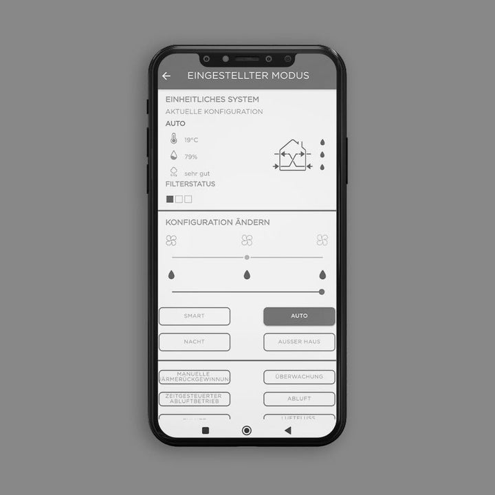 SÜDWIND: Ambientika SMART dezentrale Wohnraumlüftung mit Wärmerückgewinnung (93%), 160 mm, 60m³/h