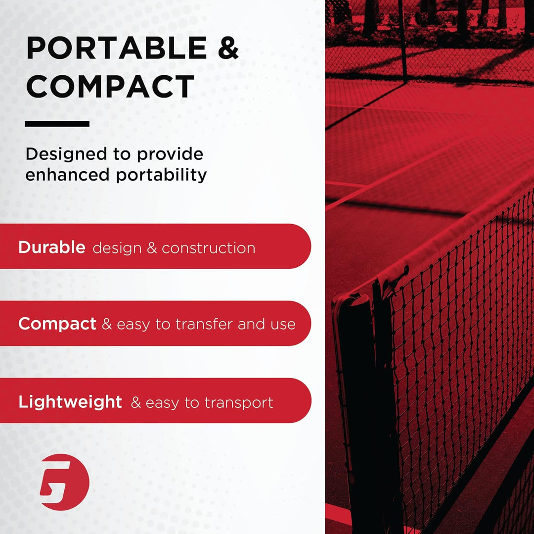 Gamma Sports EZ Travel Cart, Tennis- &amp; Pickleball-Ballkorb, Padel, Tragbares kompaktes Design, Stabi