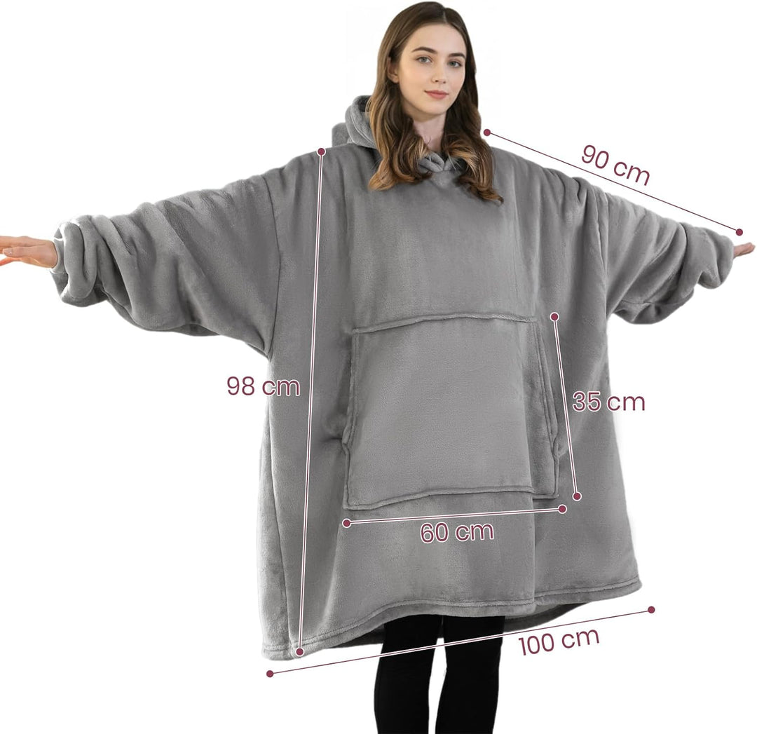 Good Nite Hoodie Decke mit Ärmeln Tragbare Decken Wearable Blanket Übergrosser Hoodie Damen Cozy kus