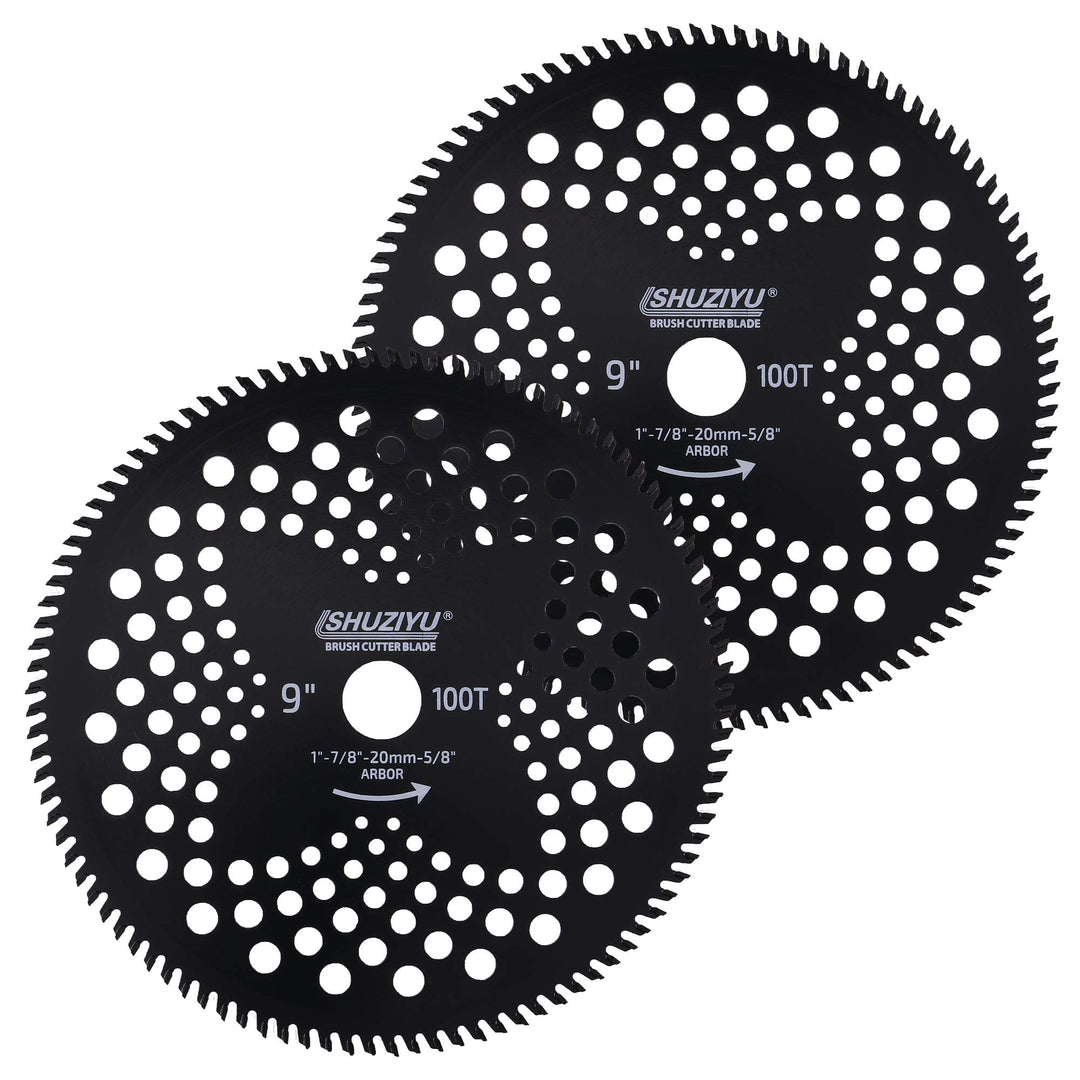 LSHUZIYU 230mm-100T, 2 Stück, 25.4mm Dorn mit Adapter 22.23-20-16mm, Freischneiderklinge, Freischnei