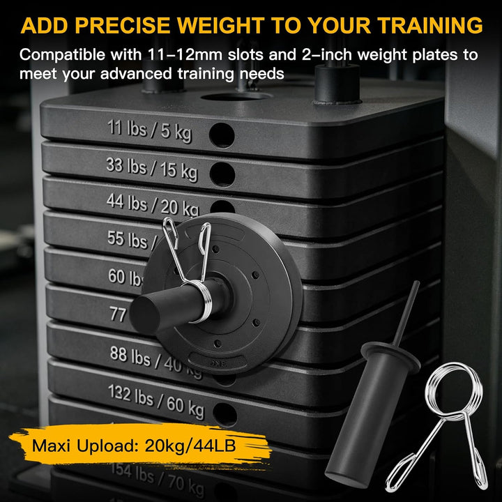 Gym Pin für Zusatzgewicht, Weight Stack Pin mit Federclip, Durchmesser 10 mm, Länge 110 mm, Tragbare