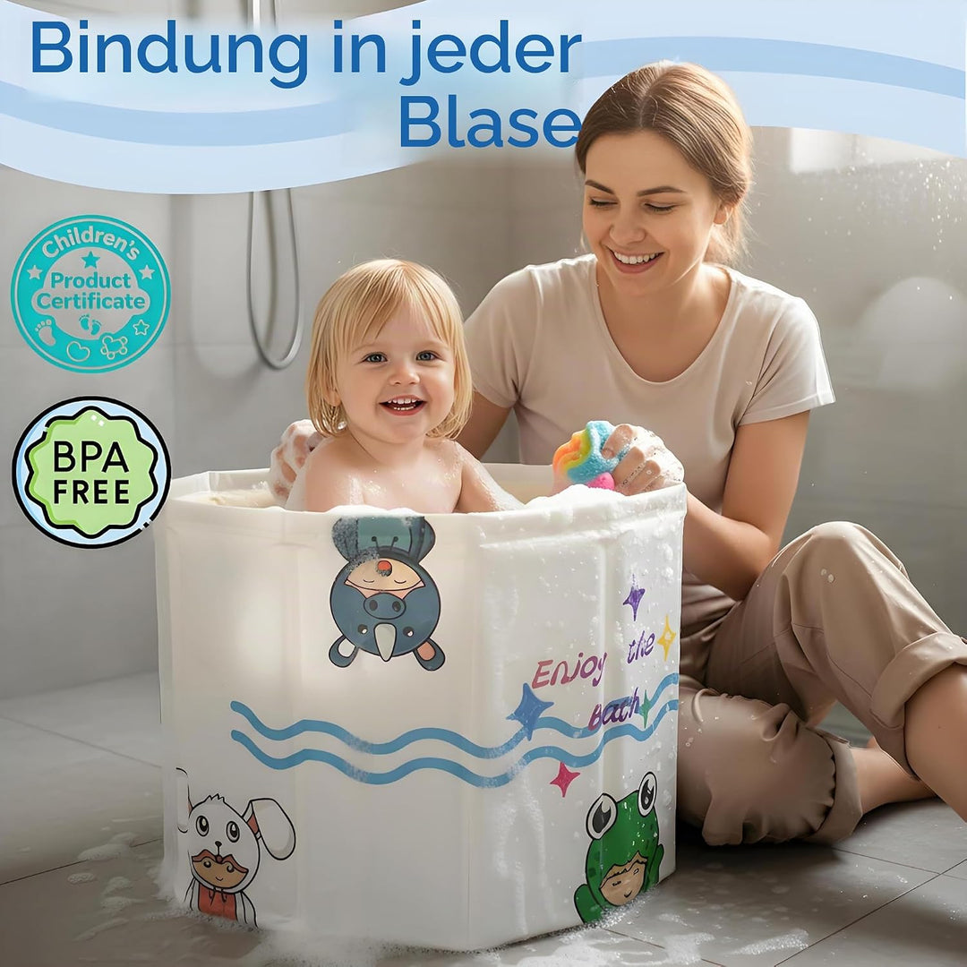 WAVYEASE Neue Design Tragbare Badewanne für Kleinkinder - Faltbare Sitzbadewanne für Kinder, Sekunde