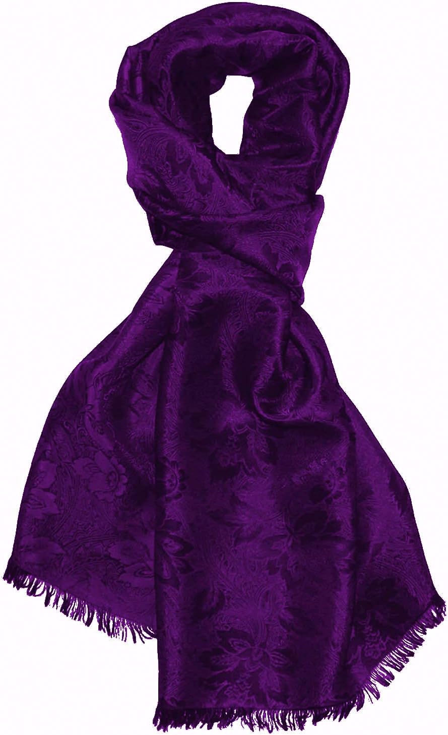 Lorenzo Cana Damen Schal Tuch elegant gewebt in Damast - Webung florales Paisley Muster aus Viskose
