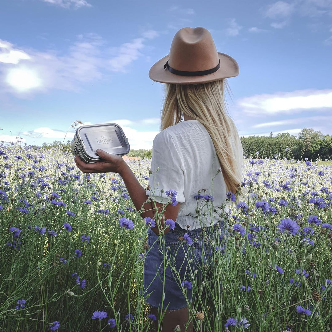 Kantine 51° Nord Lunchbox aus Edelstahl, Auslaufsichere Brotdose, Bento Box für Erwachsene & Kinder,