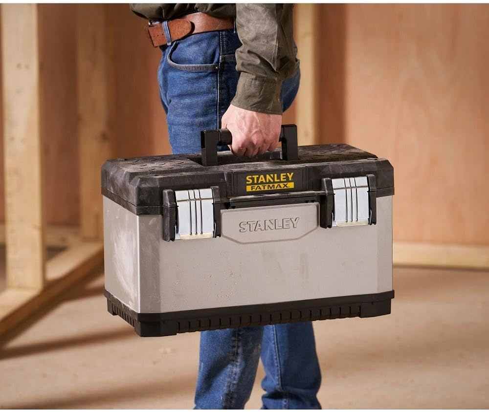 Stanley FatMax Werkzeugkoffer / Werkzeugbox (20", 50x29x30cm, Trage mit Bi-Material Griff, robuste B