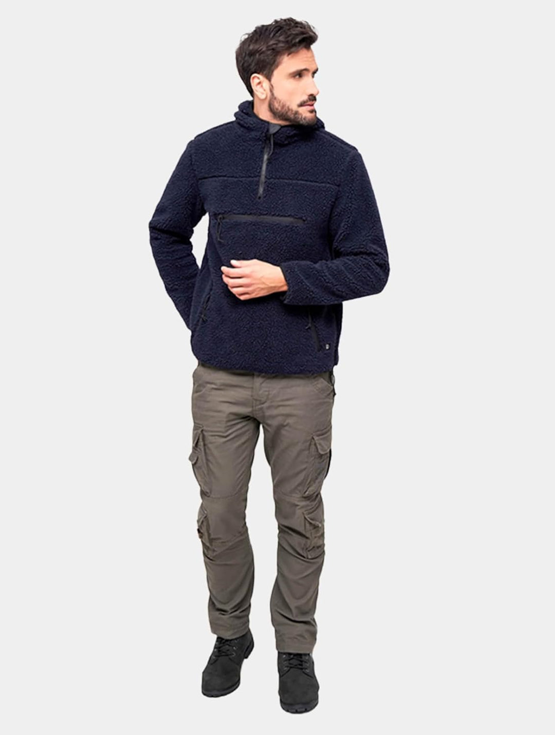 Brandit Teddyfleece Worker Pullover XL Navy, XL Navy
