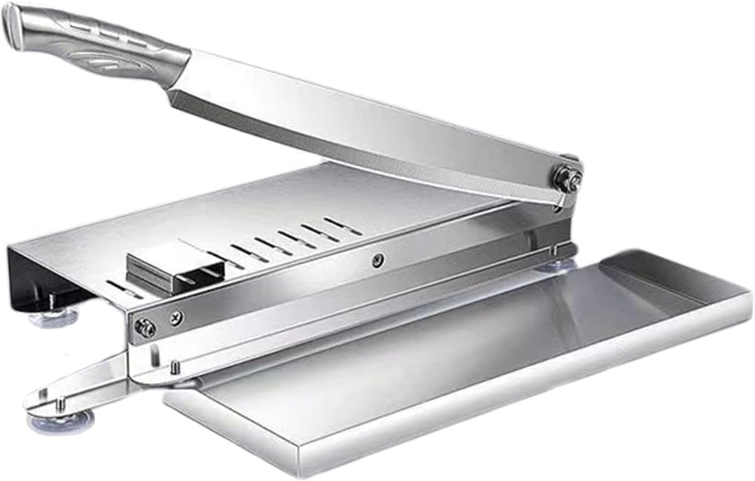 Knochenschneider, manueller Fleischschneider aus Edelstahl für die Küche, mit Skala, Lebensmittelabl