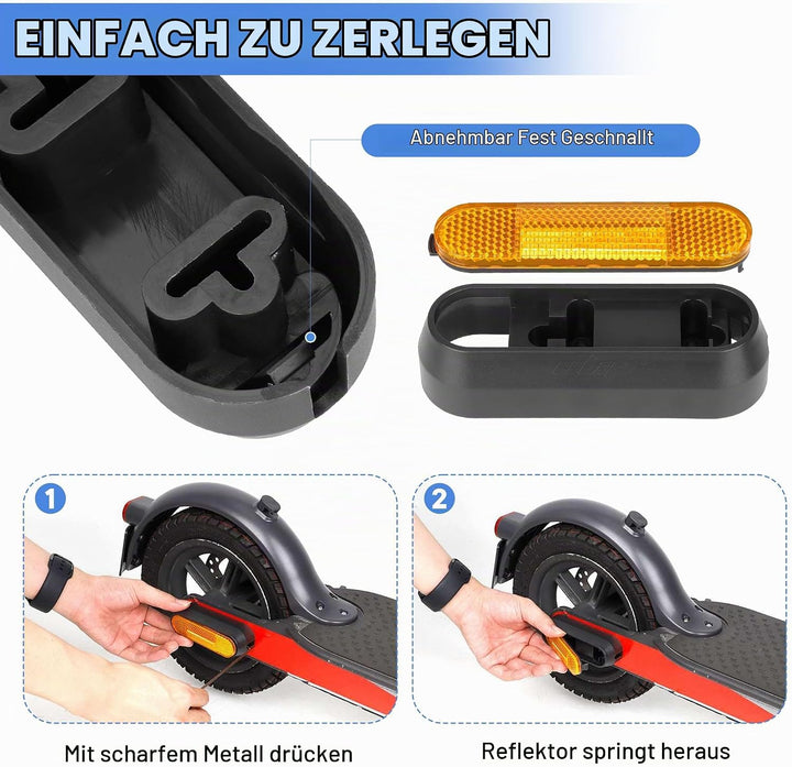 Elektroroller Heckkotflügel，Scooter Schutzbleche für Xiaomi M365 Pro2/Pro/1S/Essentia, Elektroroller