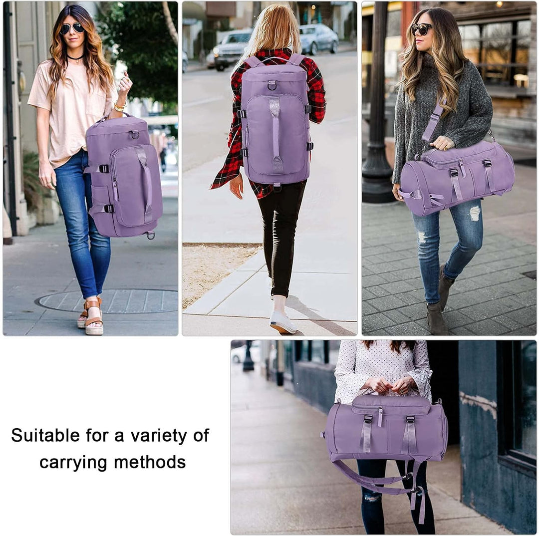 HAWEE Unisex Sporttasche mit Rucksackfunktion Reisetasche mit Schuhfach Gross Reiserucksack Wasserdi