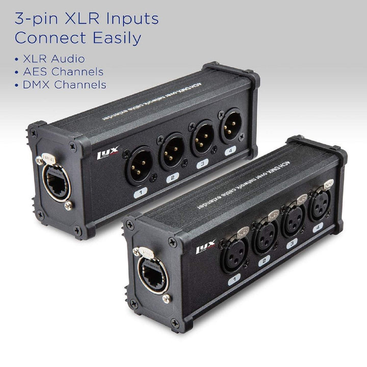 LyxPro 4-Kanal 3-Pin Multi Netzwerk XLR Kabel Breakout für Bühnen-Tonbeleuchtung und Aufnahmestudio-