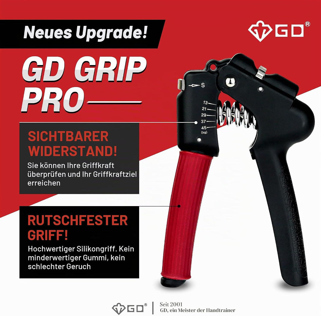 GD Hand Grip Strengthener (Premium Adjustable Hand Grips for Strength Training) Wrist and Forearm Tr