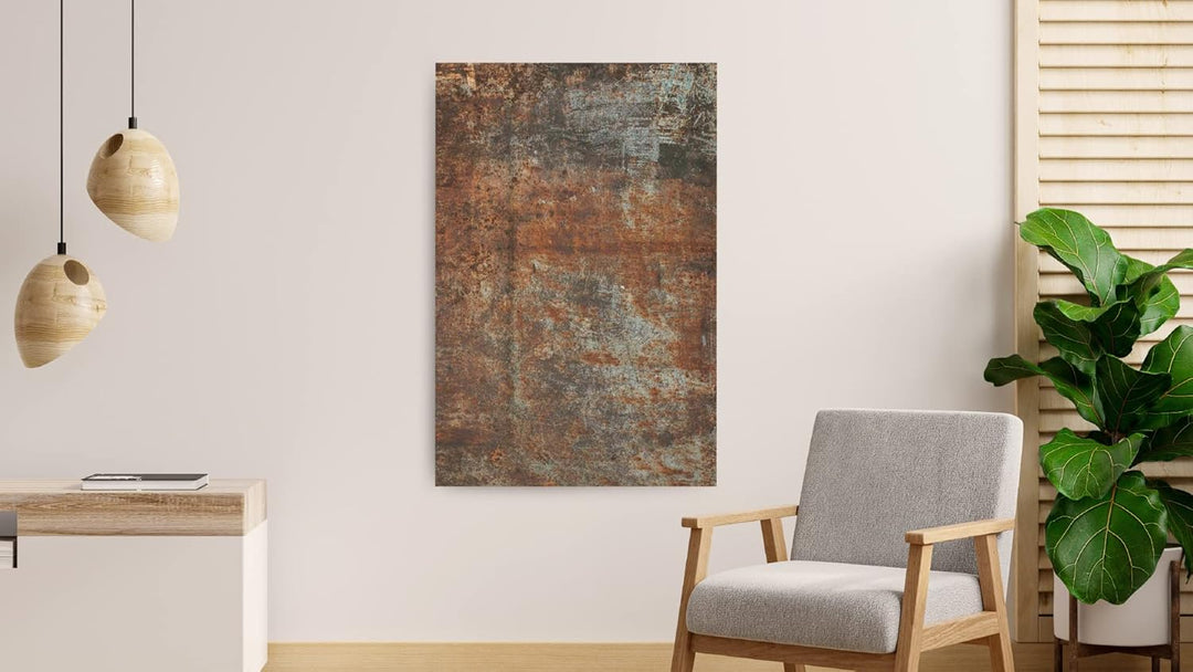 ALLboards Glas Magnettafel Rost Korrosion Gitter Ablagerung Rostfarbe 60x40cm Glasbild Memoboard aus