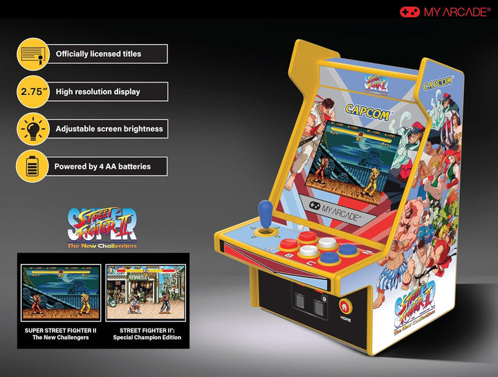 Micro Player PRO Super Street Fighter II Retrogaming-Spiel 7 cm hochauflösender Bildschirm
