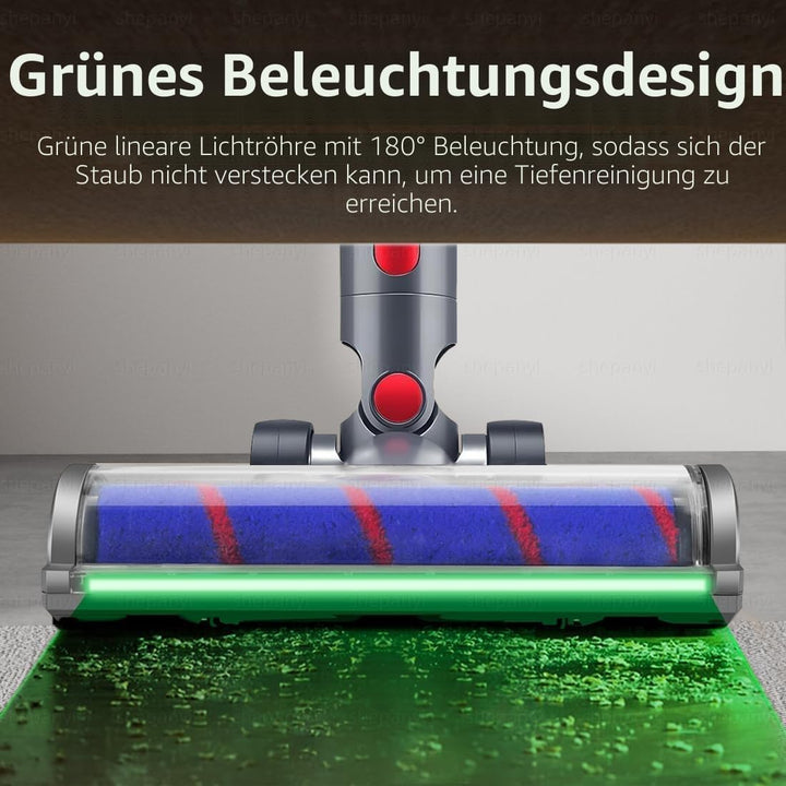 LED Bürste Zubehör kompatibel für Dyson V7/V8/V10/V11/V15 Staubsauger, Weiche Flaumbürste mit Staubd