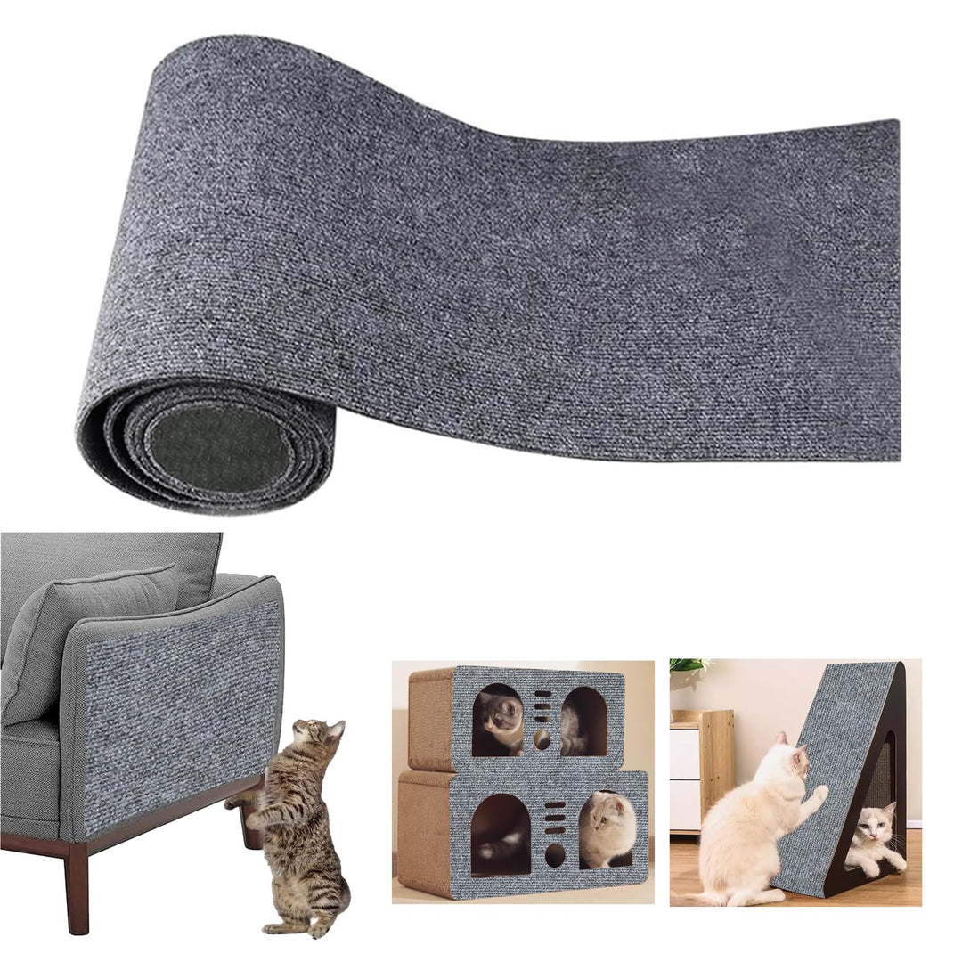 300cmx40cm Selbstklebend Kratzmatte, DIY Kratzbrett, Kratzschutz Sofa, Katzenkratzmatte, AntiKratz T