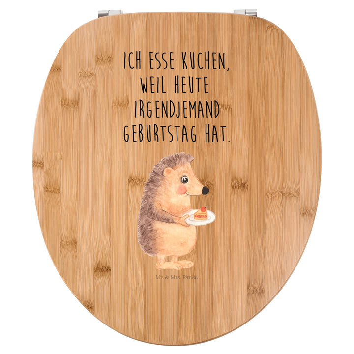 Mr. &amp; Mrs. Panda Motiv WC Sitz Igel mit Kuchenstück - Geschenk, Gute Laune, Klodeckel, Tiermotive, T