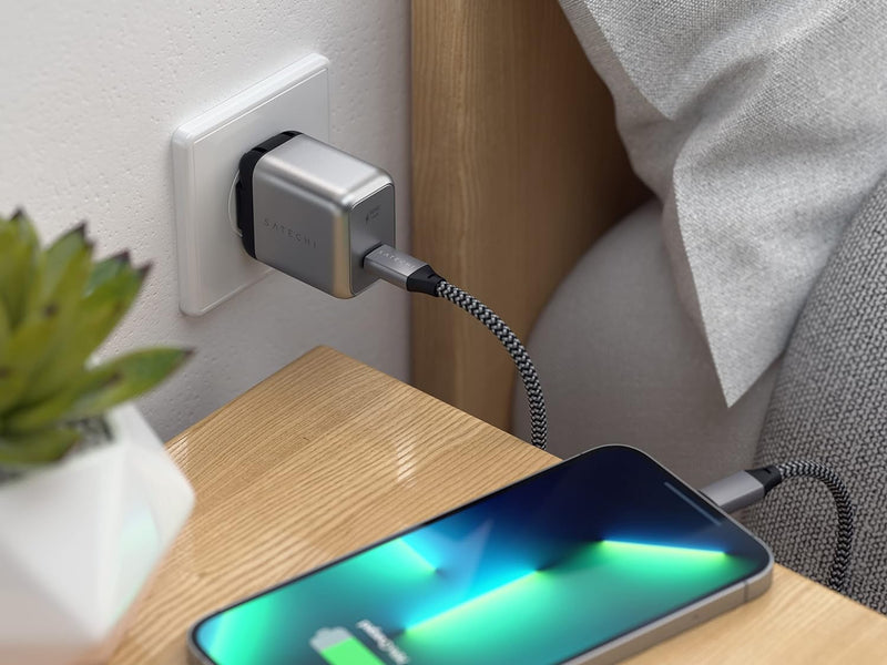 SATECHI 30W USB C PD Wandladegerät – Unterstützt Power Delivery – Für M2/M1 iPad Pro/Air, iPhone 15