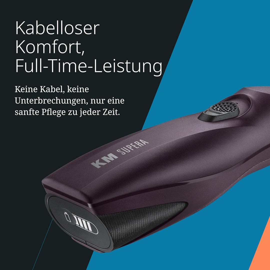 Wahl KM Supera Cordless Pet Clipper - 2 austauschbare Batterien, 2 High-Speed-Einstellungen, leichte