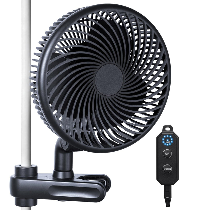 Mi hogar Grow Ventilator Oszillierend mit Fernbedienung, 10 Stufen Clip Ventilator für Growbox &amp; Gro
