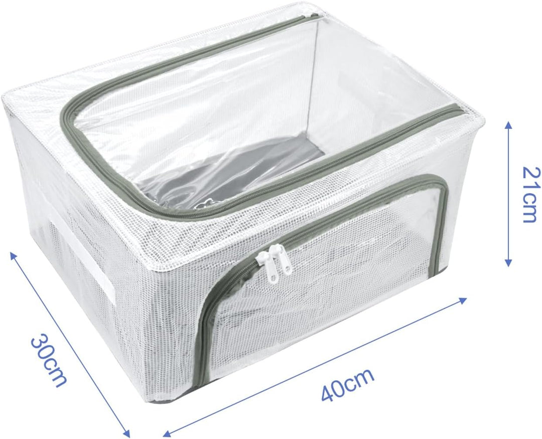 Schuh Aufbewahrungsbox mit klarem Fenster, klappbare Schuh Organizer Container mit Stahlrahmen, stau