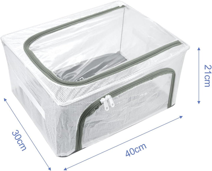 Schuh Aufbewahrungsbox mit klarem Fenster, klappbare Schuh Organizer Container mit Stahlrahmen, stau