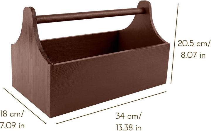 Creative Deco Werkzeugkiste Holz | Werkzeugkasten aus Holz | Masse 34 x 18 x 20,5 cm (+/- 0,5 cm) |