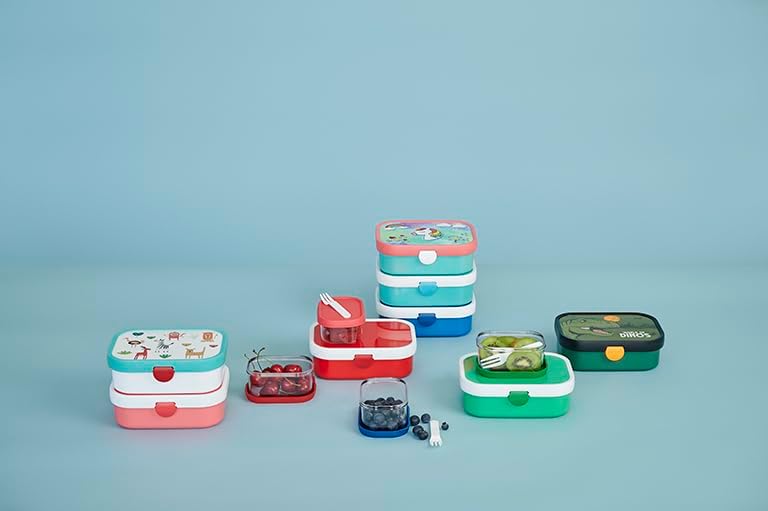 Mepal Brotdose Kinder Little Dutch – Bento Box Kinder - Brotdose Kinder mit Fächern & Gabel - Meal P