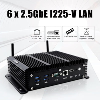 WEIDIAN Firewall Micro Appliance 2.5G, Firewall Box 6 RJ45 2.5GbE Port, Firewall Appliance Core i3-8