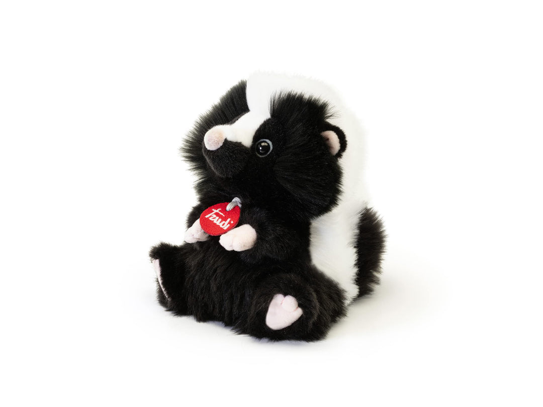 Trudi 29205 Fluffy Stinktier, schwarz und weiss