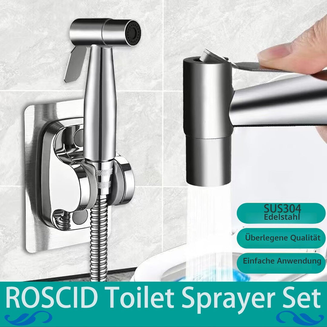 Roscid Handheld Bad Bidet Sprayer Set mit 3 Wege Wasserhahn Bidet Sprayer mit 2M Schlauch mit G1/2 W