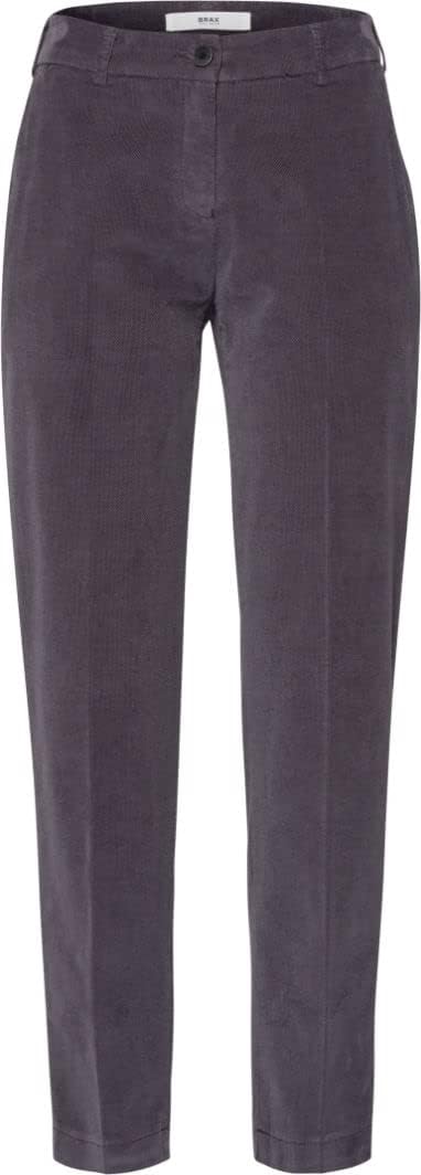 BRAX Damen Style Maron Structure Velvet Hose 27W / 32L Dark Grey, 27W / 32L Dark Grey