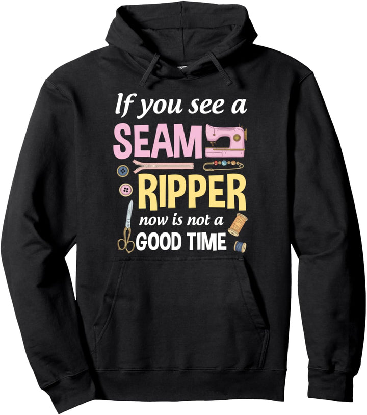 Näherin Schneiderin Laufmasche Nähmaschine Lustiges Nähen Pullover Hoodie