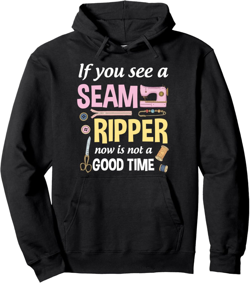 Näherin Schneiderin Laufmasche Nähmaschine Lustiges Nähen Pullover Hoodie
