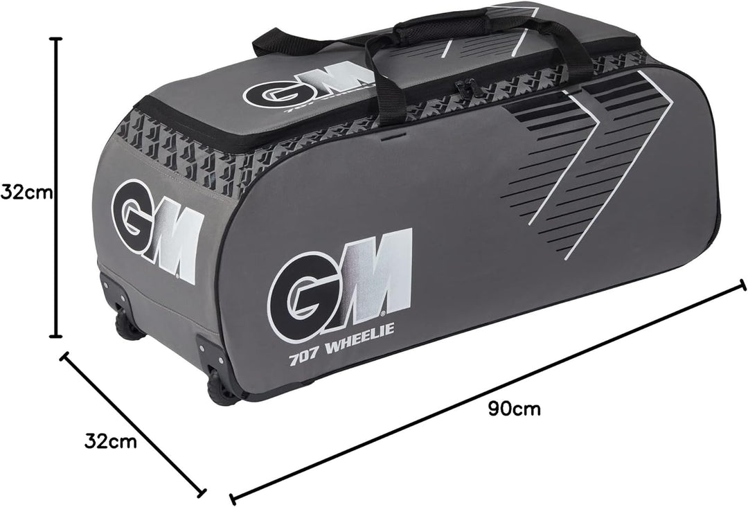 Gunn & Moore GM Cricket Wheelie Bag Holdall | Engineered Wheel Housing All Terrain | Tough Water-Res