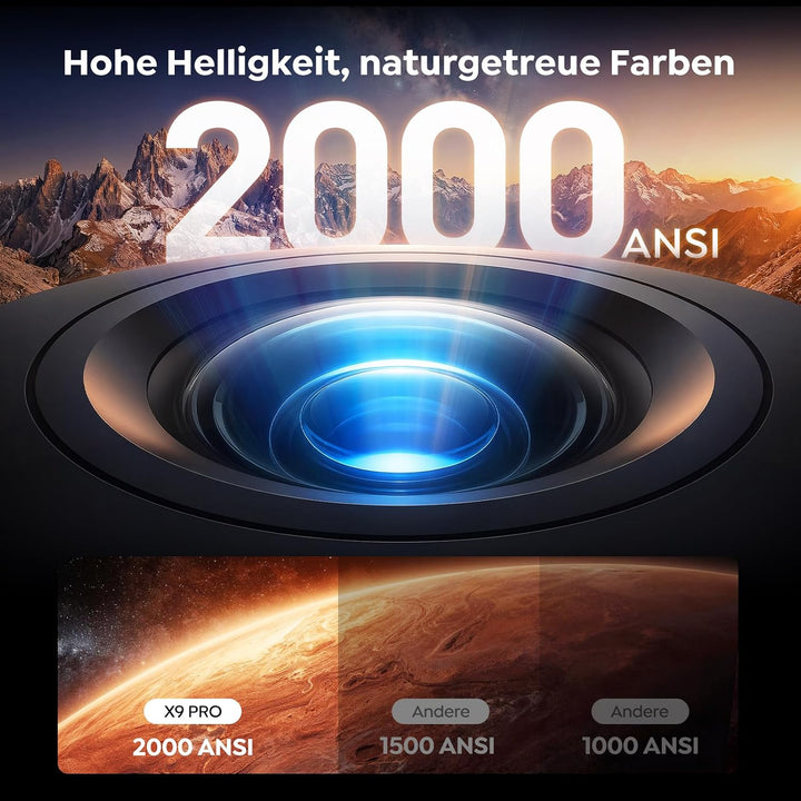 Beamer 4K [Schnellste VIDAA OS] Kompatibel mit Netflix, Dolby Audio & HDR10, 2000ANSI Smart Beamer H