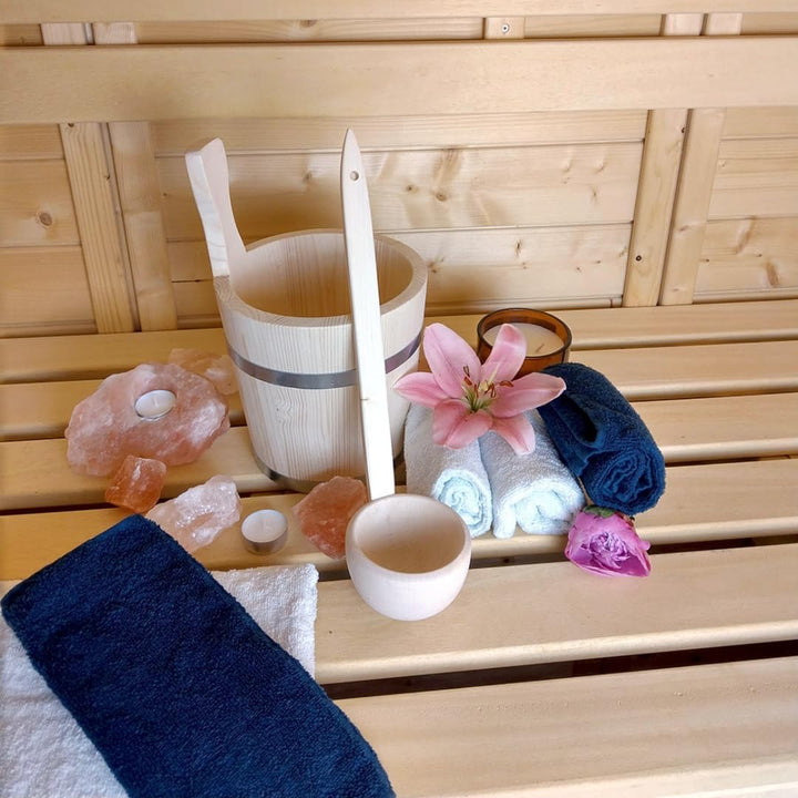 HOFMEISTER® Schöpfkelle mit abgewinkelten Kopf aus Holz, Saunakelle, Saunazubehör, 56 cm 56 Cm 56 x