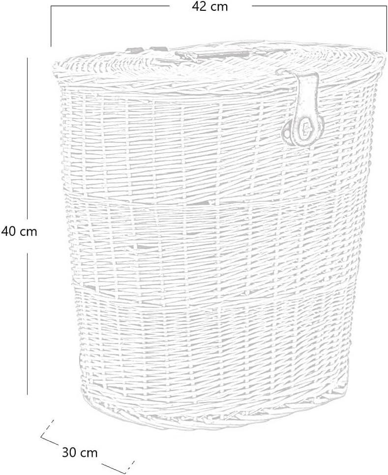Weidenkorb Gerla Lux mit Deckel und Schultergurt 42 x 30 cm H 40 cm