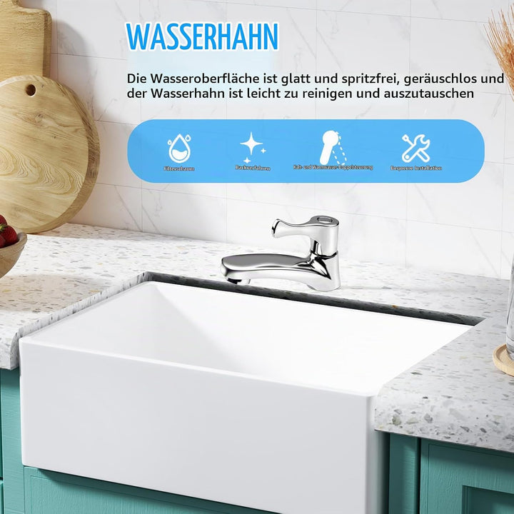 Einzelne Kaltwasserhahn, Kaltwasserhahn Gäste Wc Prämie Wasserhahn Kaltwasser mit 60cm Anschlussschl